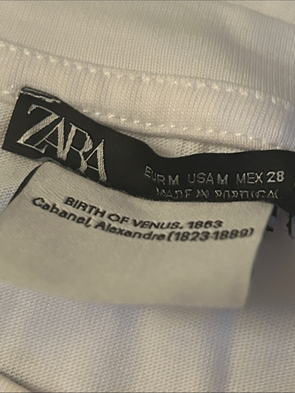 Zara Alexandre Cabanel “Birth of Venus”Graphic Art Print Oversized Tee, M - Picture 7 of 8
